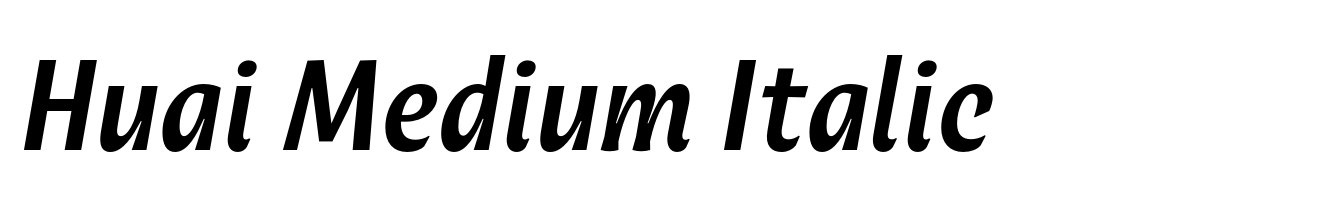 Huai Medium Italic